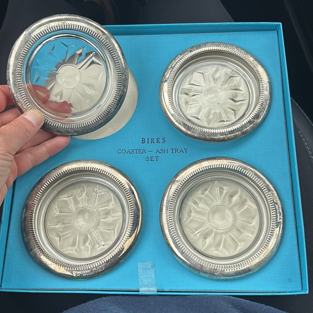 Silver Coaster Set